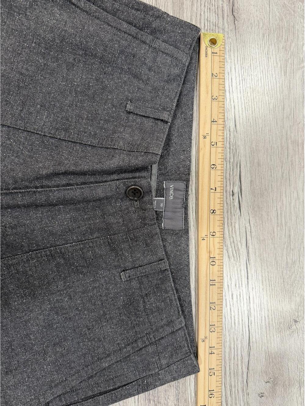 Vince Gray Slim Fit Pants Wool Blend Minimalist Office Casual Mens 30 - Picture 8 of 9